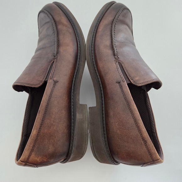 ECCO Vitrus Loafers Dark Brown Leather Moc Toe Slip‎ On Mens 45 11-11.5